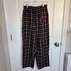 San Francisco Giants Genuine Merchandise Black and Orange Plaid Pajama Pants